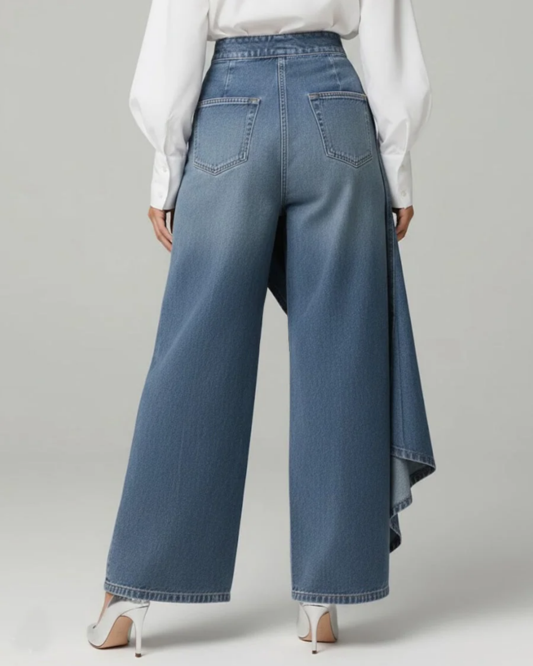 Laura | Wrap-Style Denim Pants
