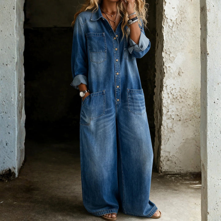 Jillian | Relaxed Denim Jumpsuit