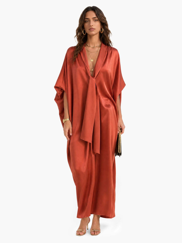 Luxurious and Soft Satin Maxi Dress