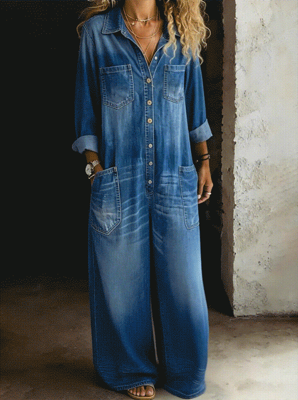 Jillian | Relaxed Denim Jumpsuit