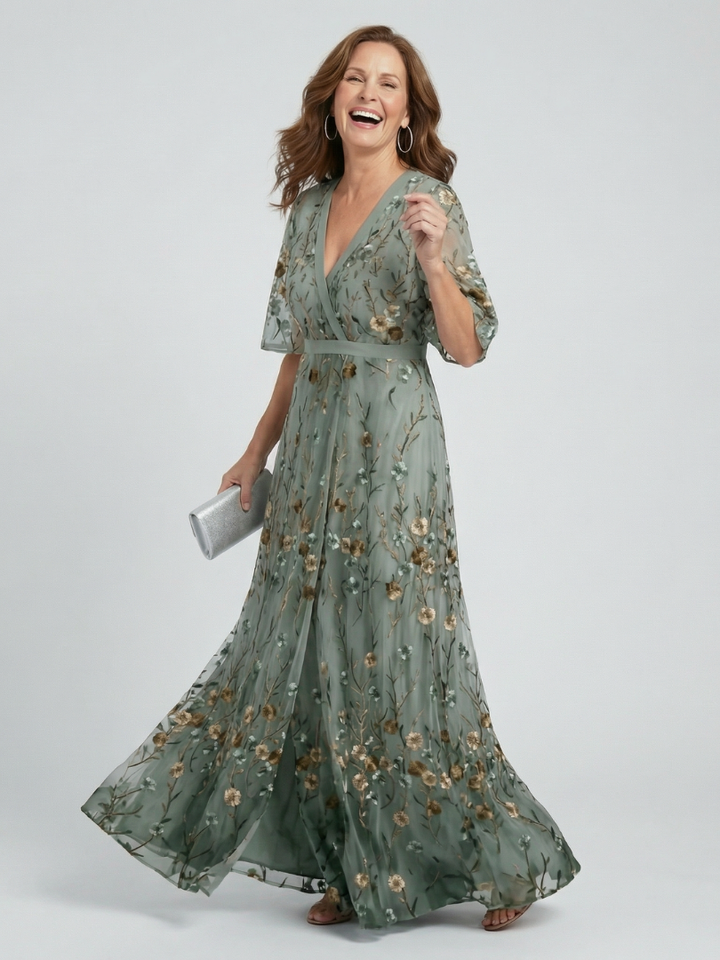 Selora | Maxi Flow Dress with Halter Neck