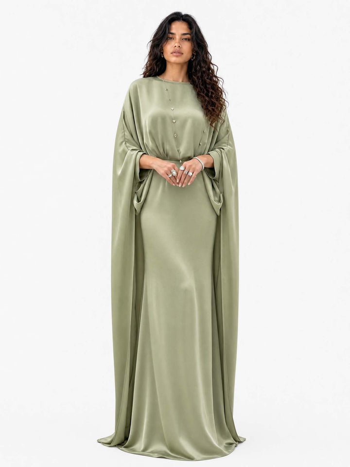 Elegant and Minimalist Draped Maxi Dress