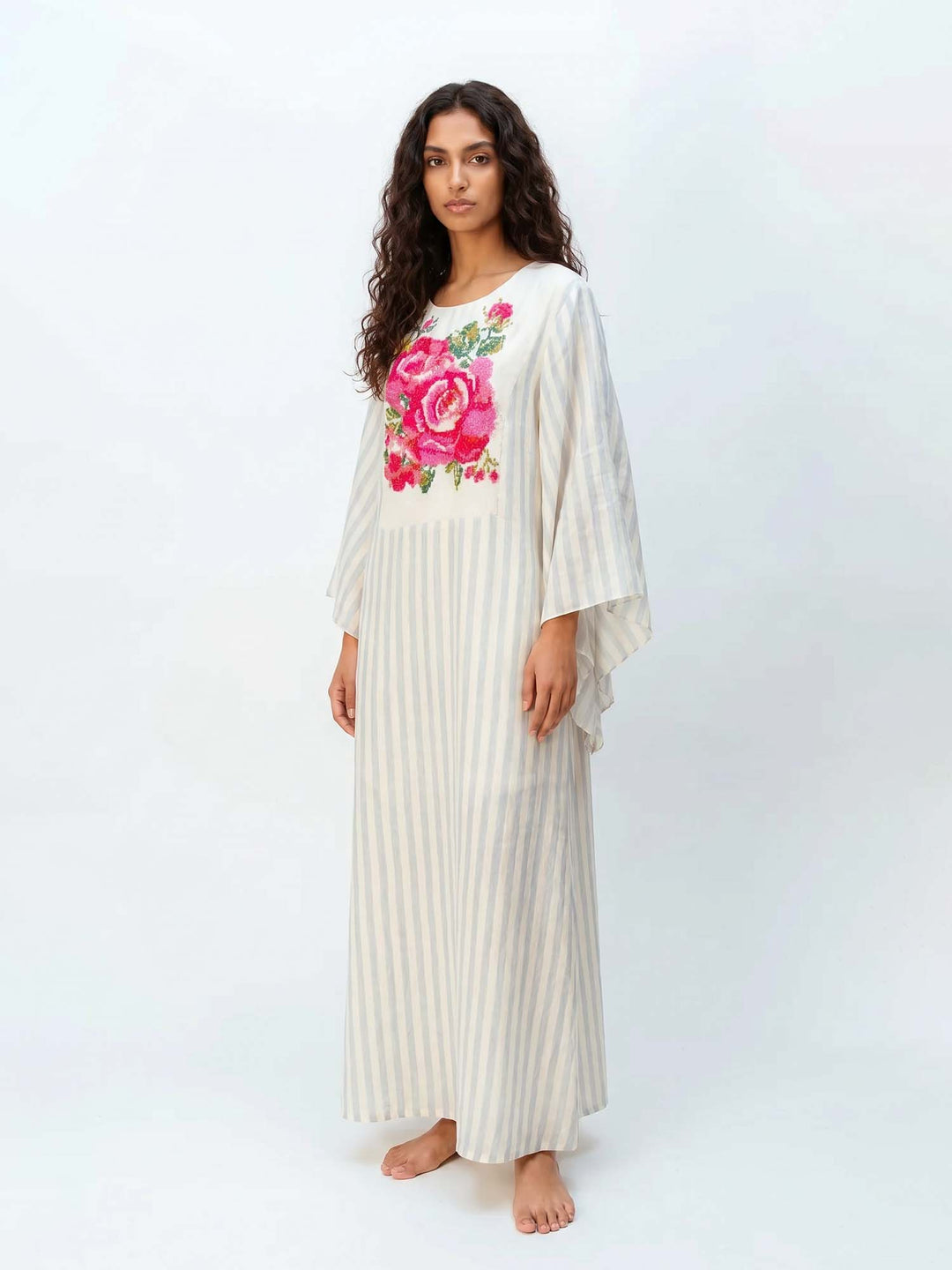 Blush Pink Floral Maxi Dress