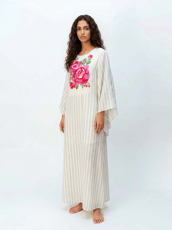 Blush Pink Floral Maxi Dress