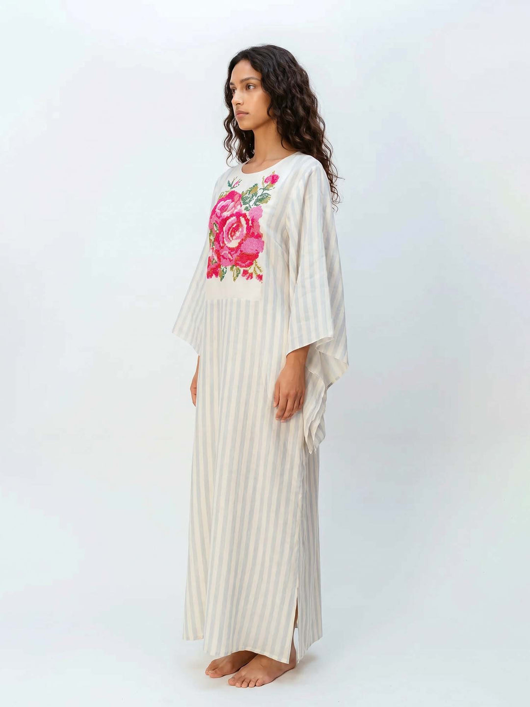 Blush Pink Floral Maxi Dress