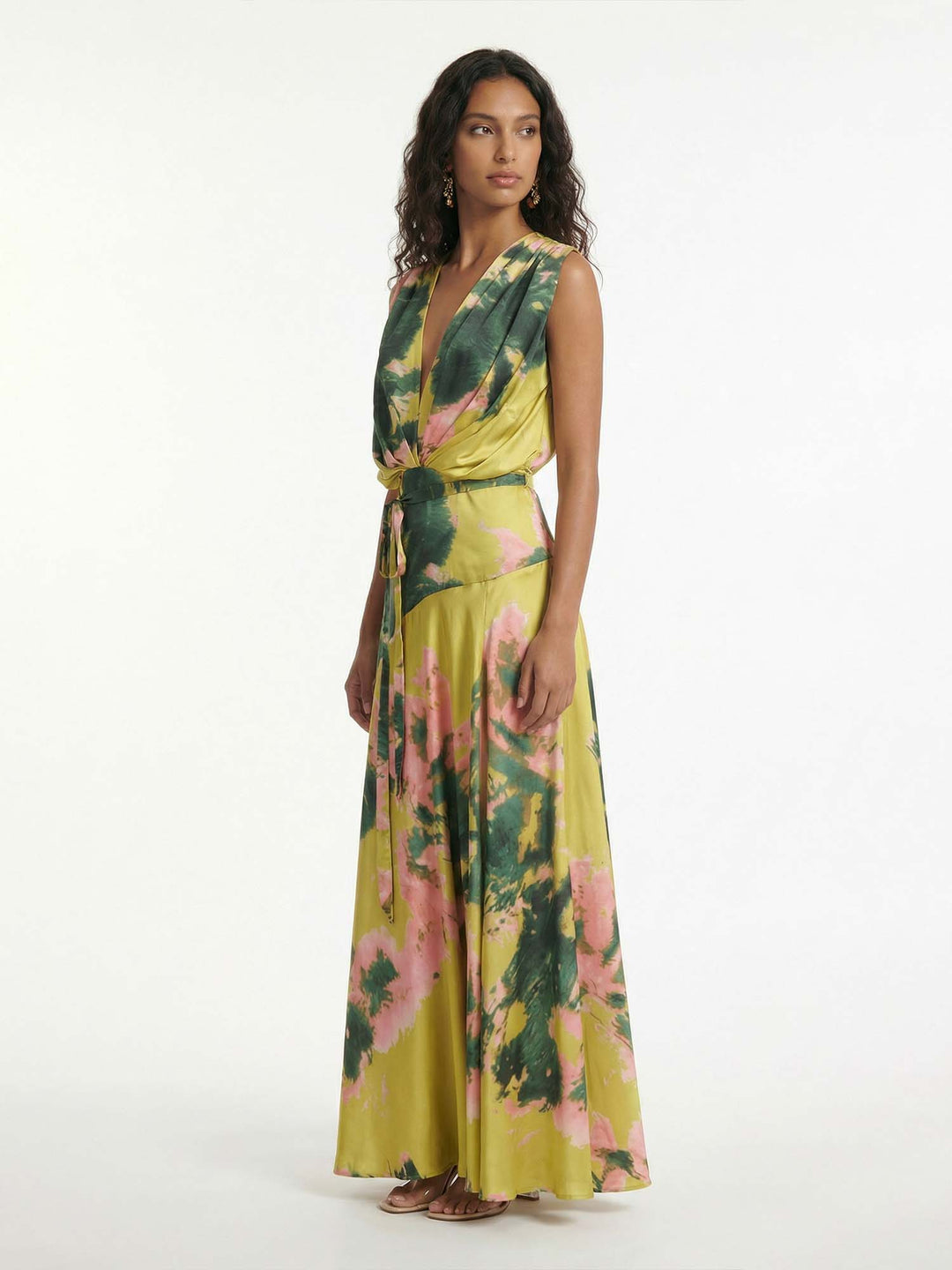 Maxi Lemon Wrap Dress