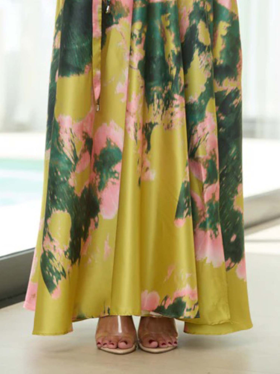 Maxi Lemon Wrap Dress