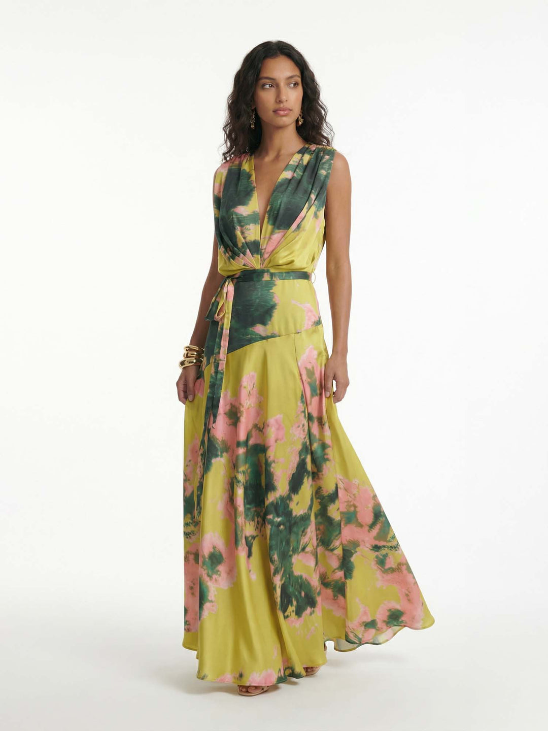 Maxi Lemon Wrap Dress