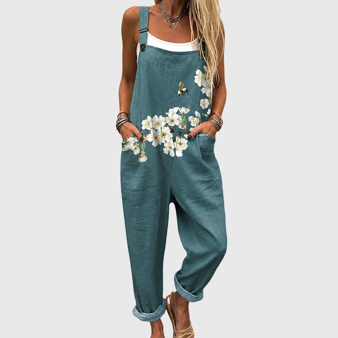 Floral Relaxation Garden Overalls