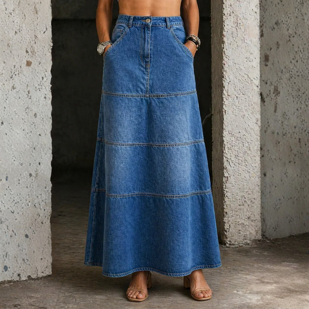Maria | Midi Denim Skirt