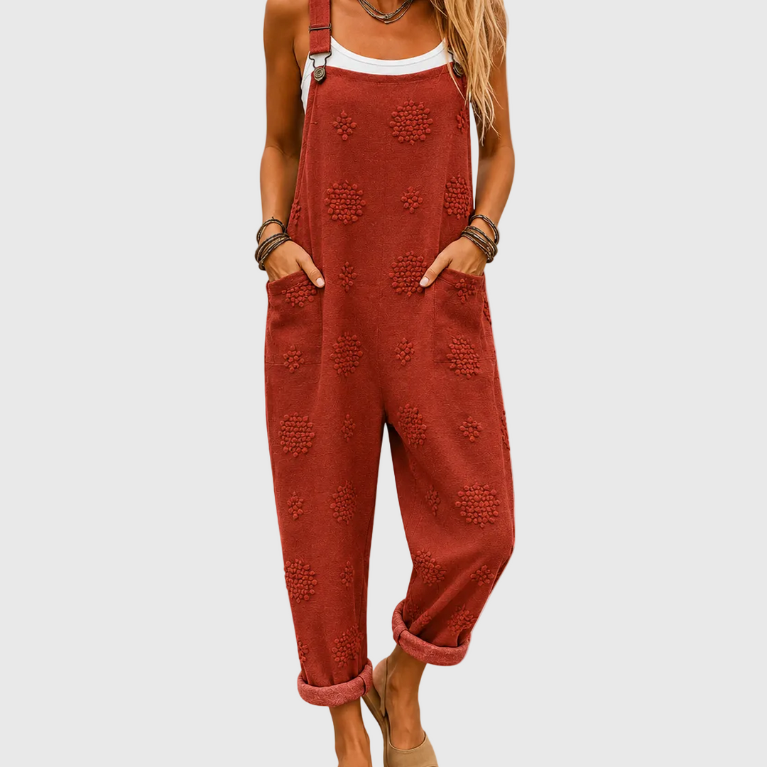 Brick Red Comfort Overalls