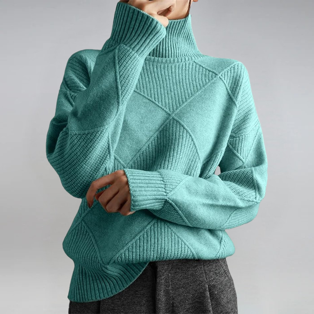 Lauren | Luxurious Cashmere Mock-Neck Sweater