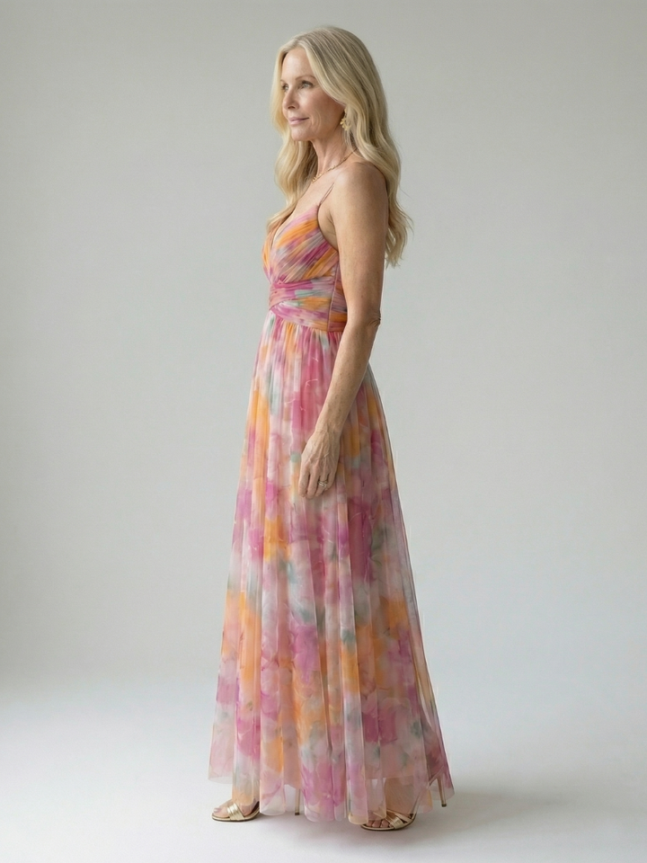 Elise | Gradient Maxi Wrap Dress