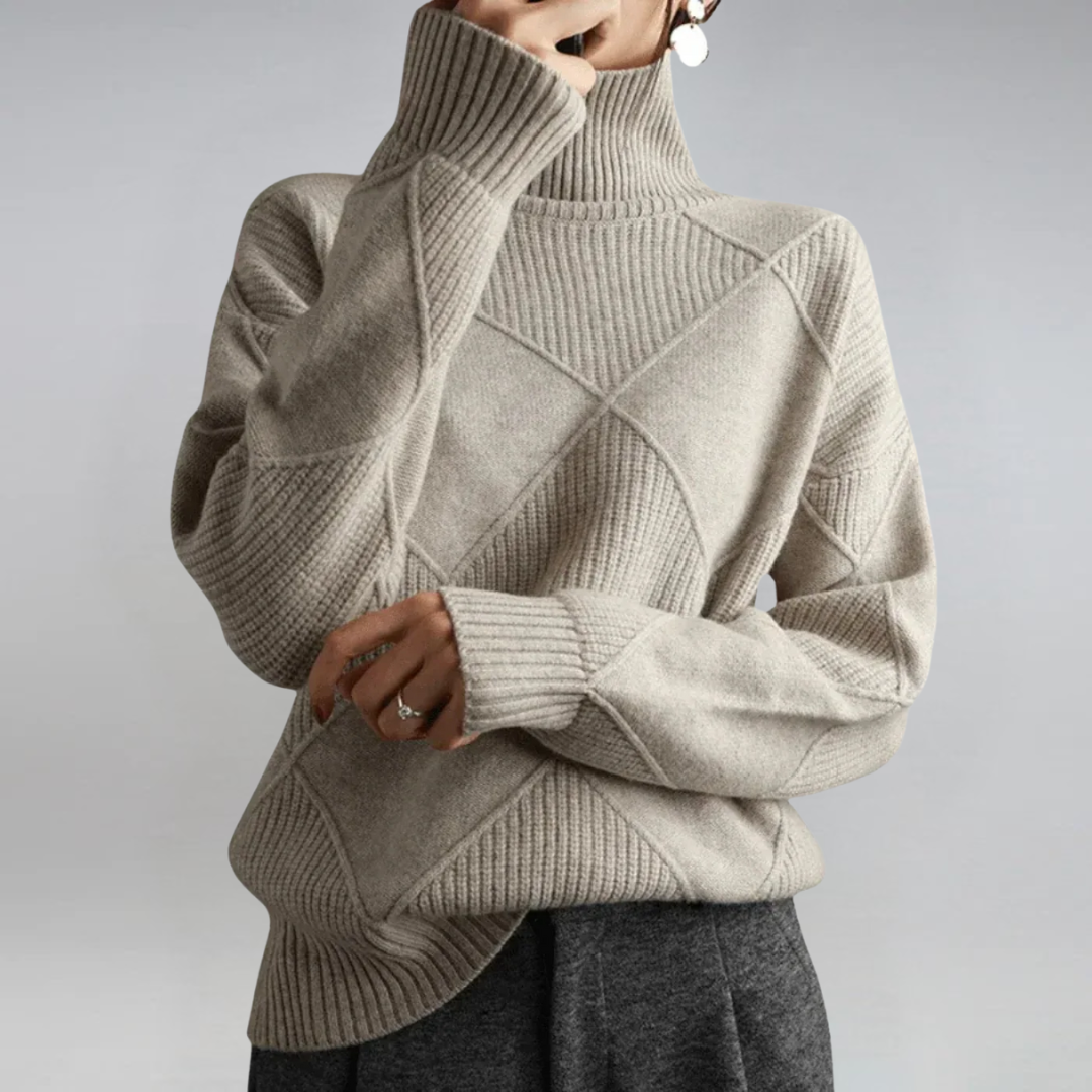 Lauren | Luxurious Cashmere Mock-Neck Sweater