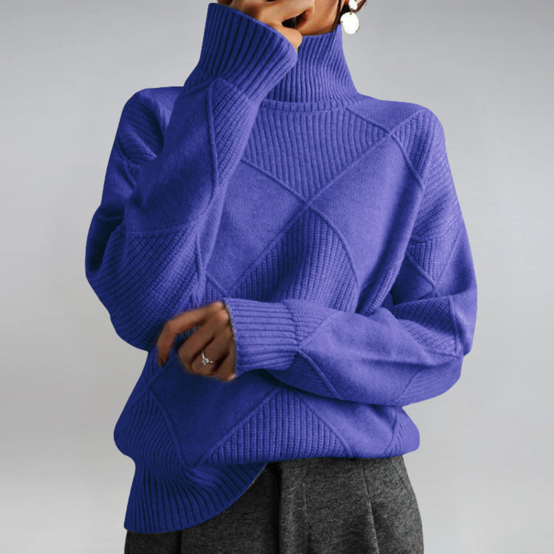 Lauren | Luxurious Cashmere Mock-Neck Sweater