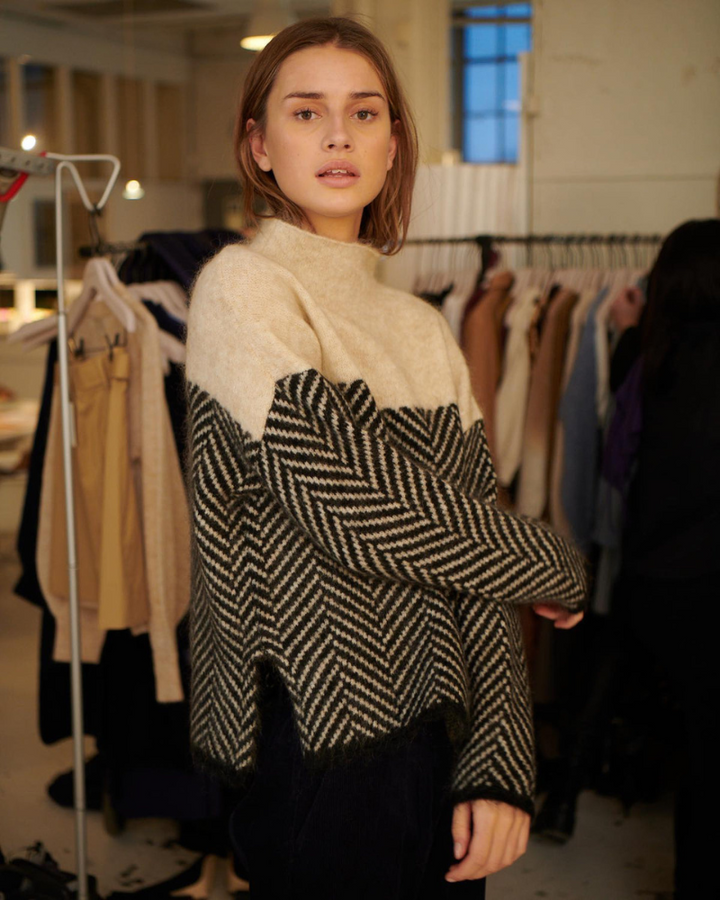 Norah | Cotton Mock-Neck Sweater