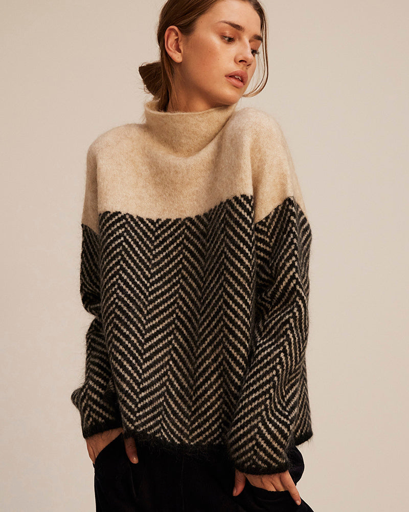 Norah | Cotton Mock-Neck Sweater