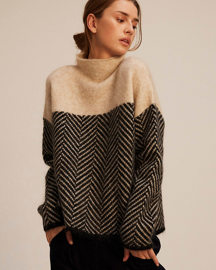 Norah | Cotton Mock-Neck Sweater