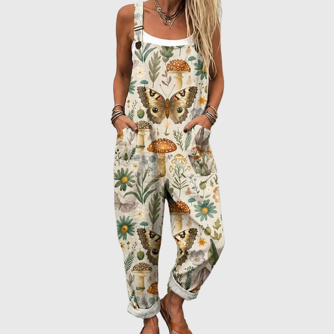 Butterfly Botanical Overalls