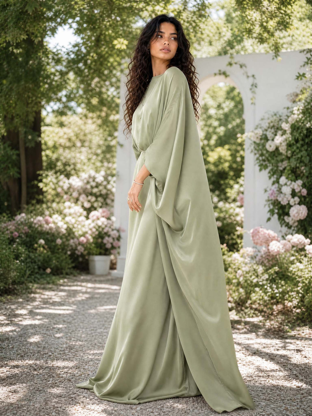 Elegant and Minimalist Draped Maxi Dress