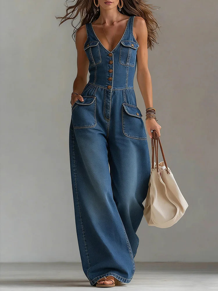 Sylvia | Casual Denim Overalls