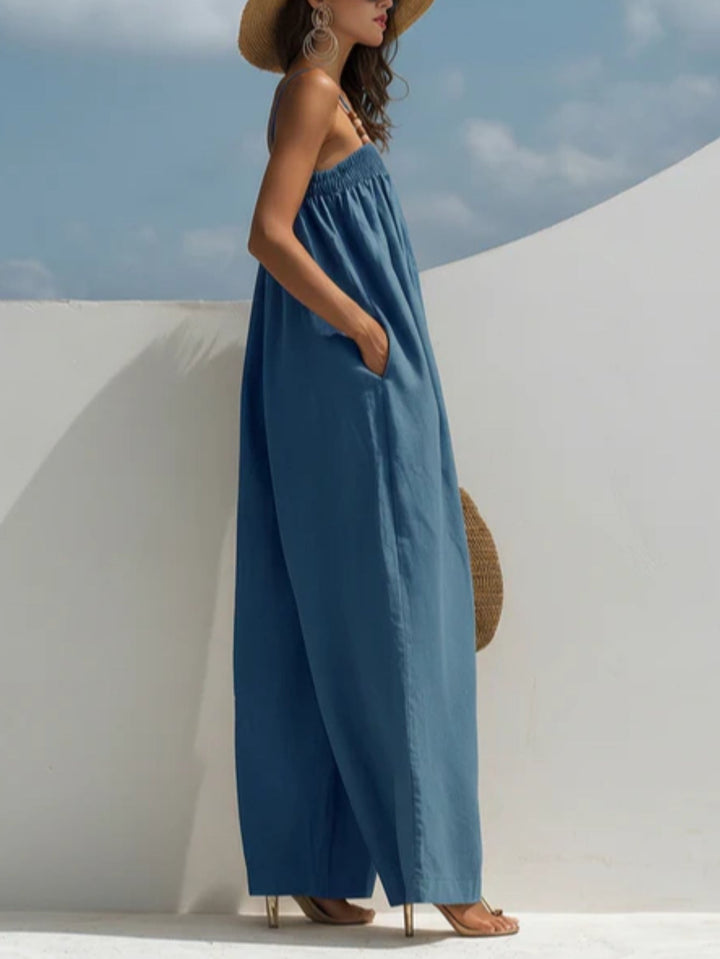 Maggie | Wide-Leg Denim Jumpsuit