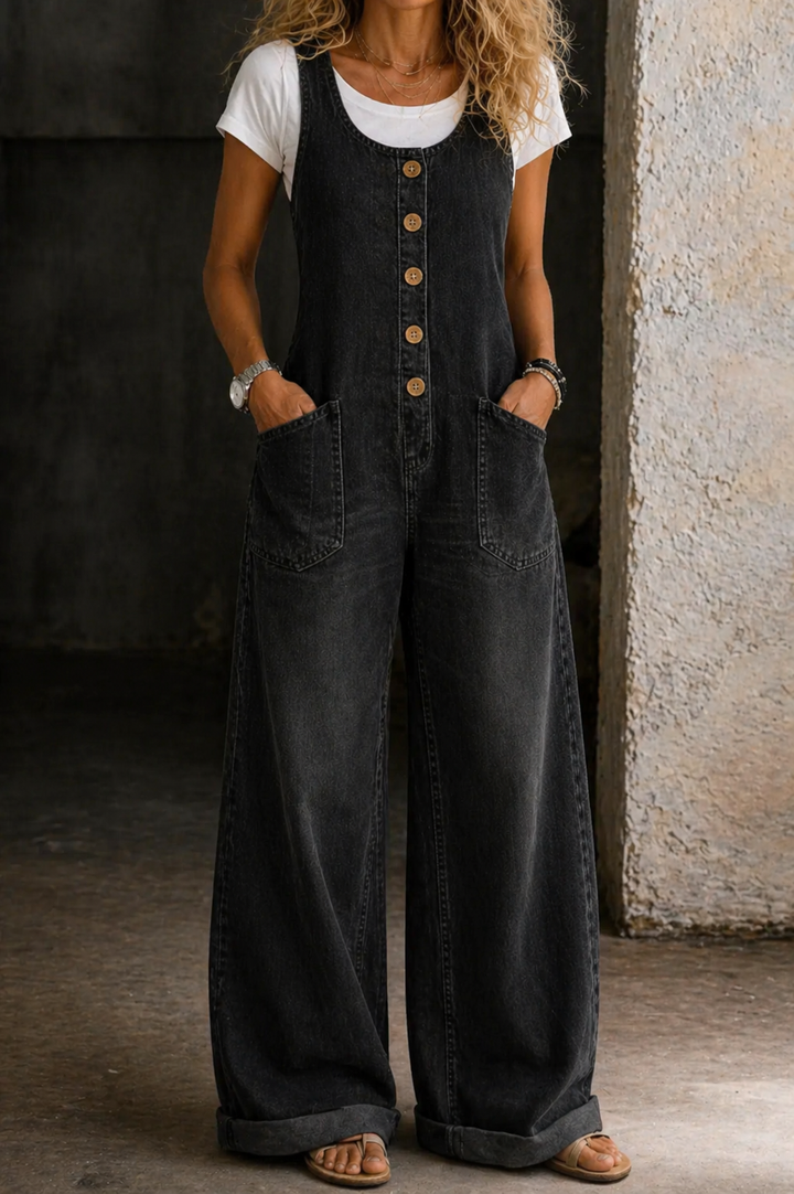 Elise | Vintage-Wash Cotton Overalls