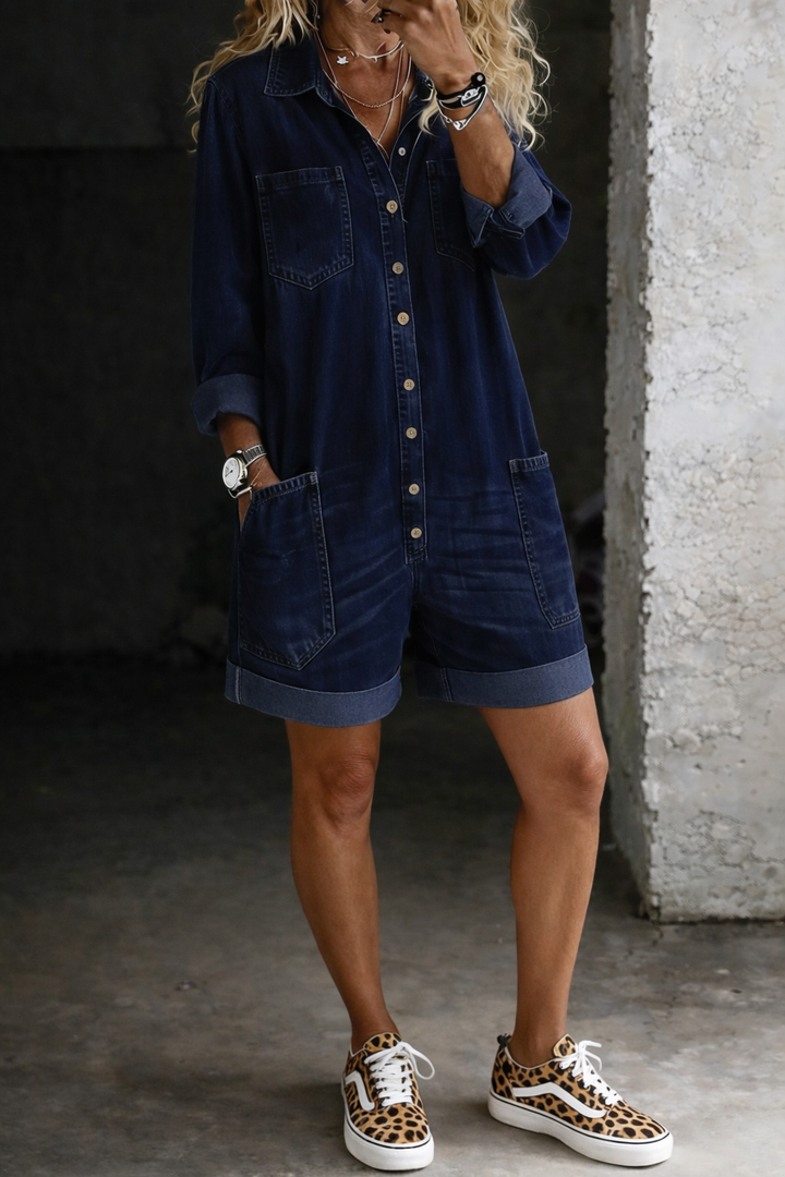 Nora | Casual Denim Romper