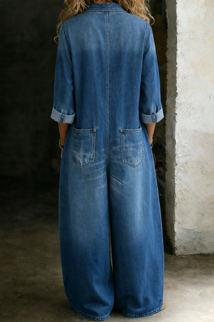 Jillian | Relaxed Denim Jumpsuit
