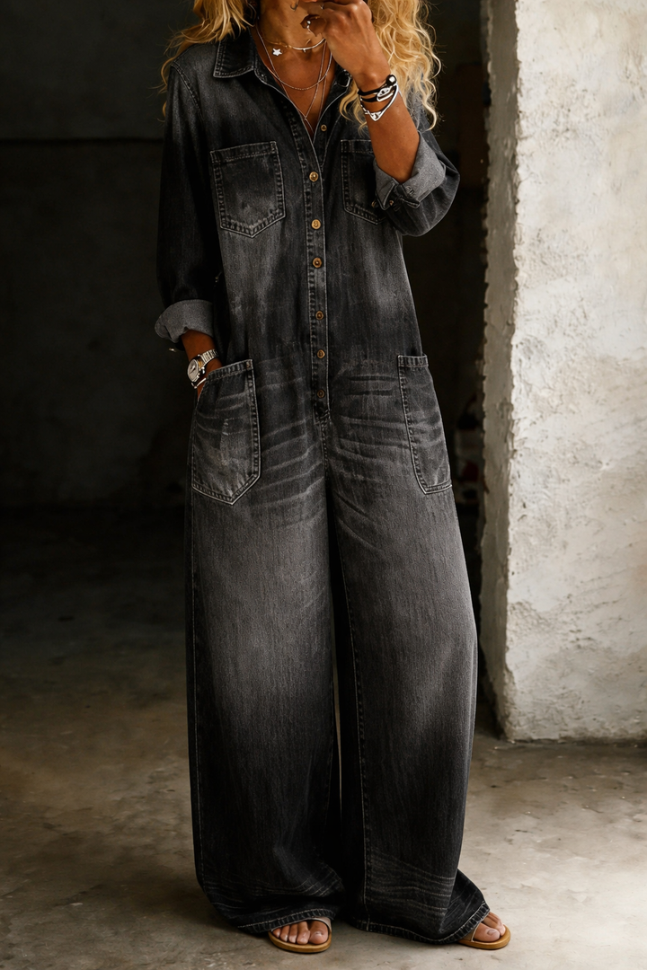 Jillian | Relaxed Denim Jumpsuit