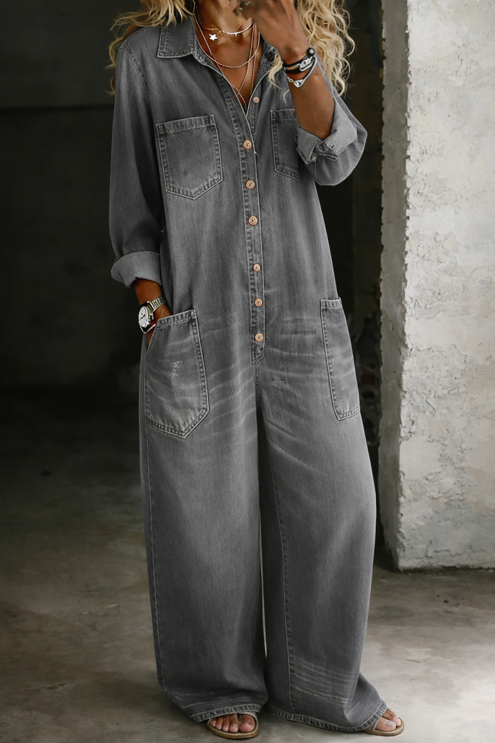 Jillian | Relaxed Denim Jumpsuit