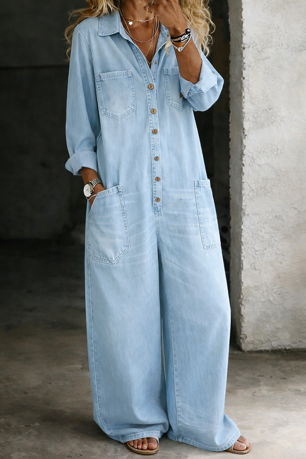 Jillian | Relaxed Denim Jumpsuit