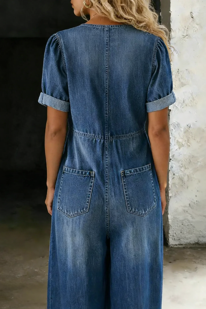 Camilla | Short-Sleeve V-Neck Jumpsuit