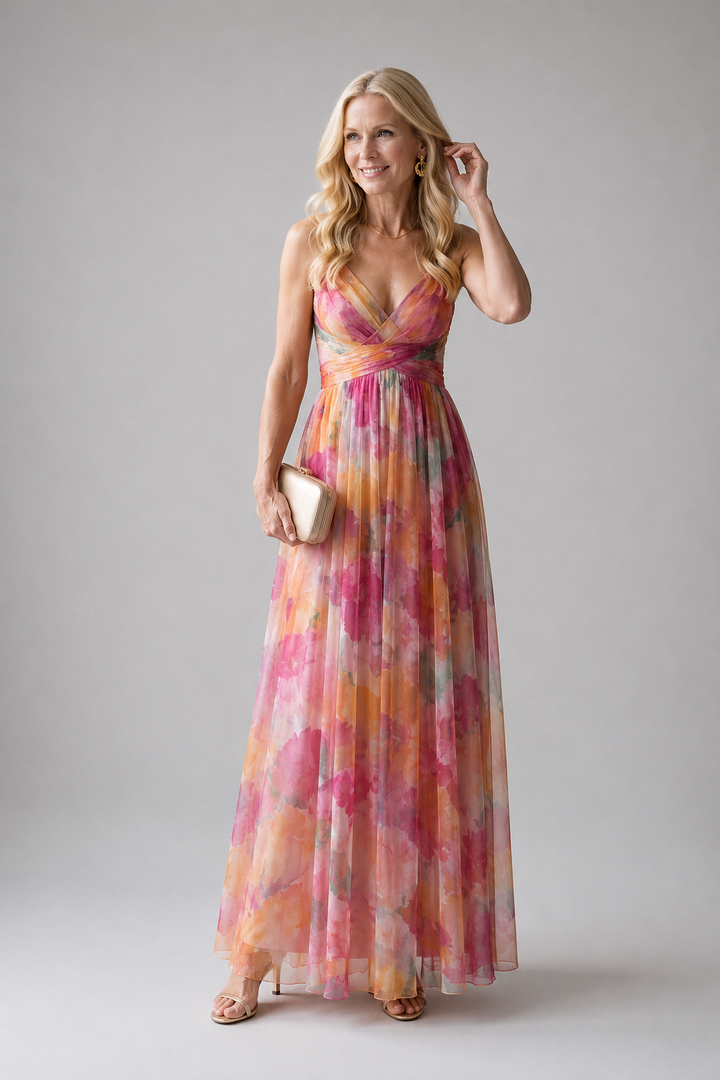 Elise | Gradient Maxi Wrap Dress