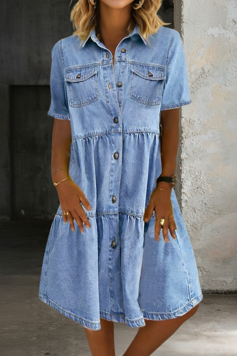 Sabrina | Casual Denim Dress