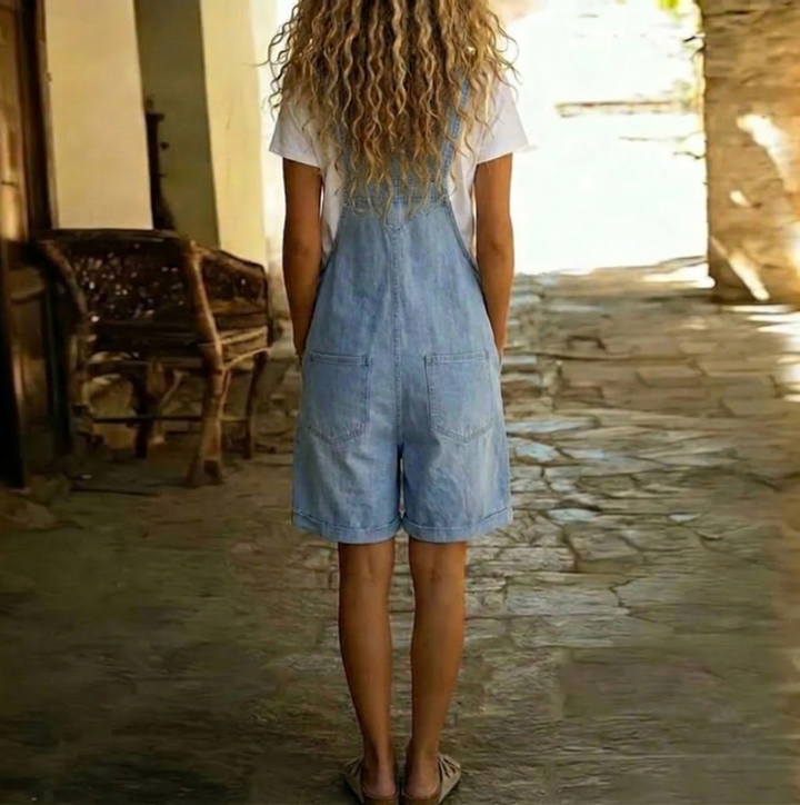 Marilyn | Soft Cotton Denim Romper
