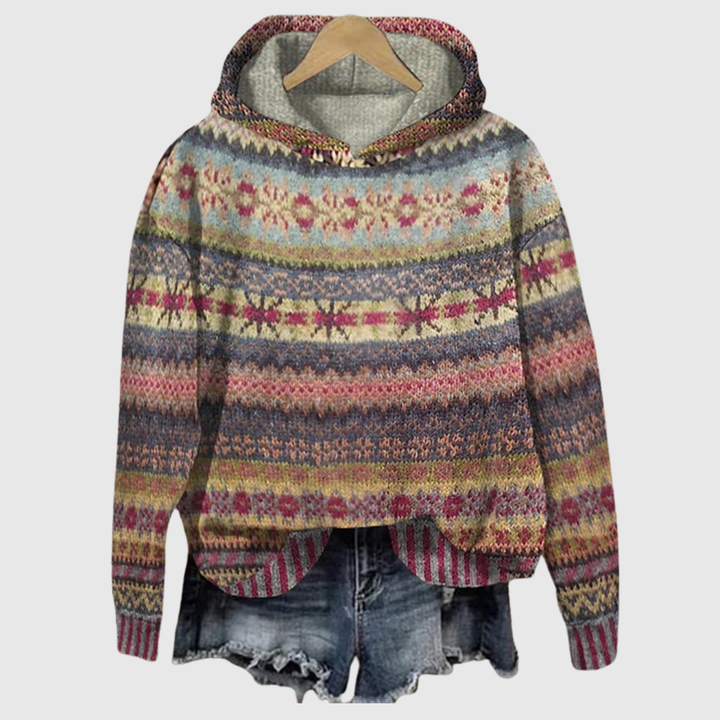 Gaby | Retro Boho-Pattern Sweatshirt