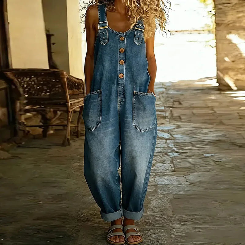 Madison | Vintage Denim-Look Romper