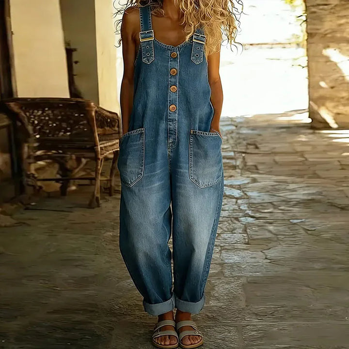 Madison | Vintage Denim-Look Romper