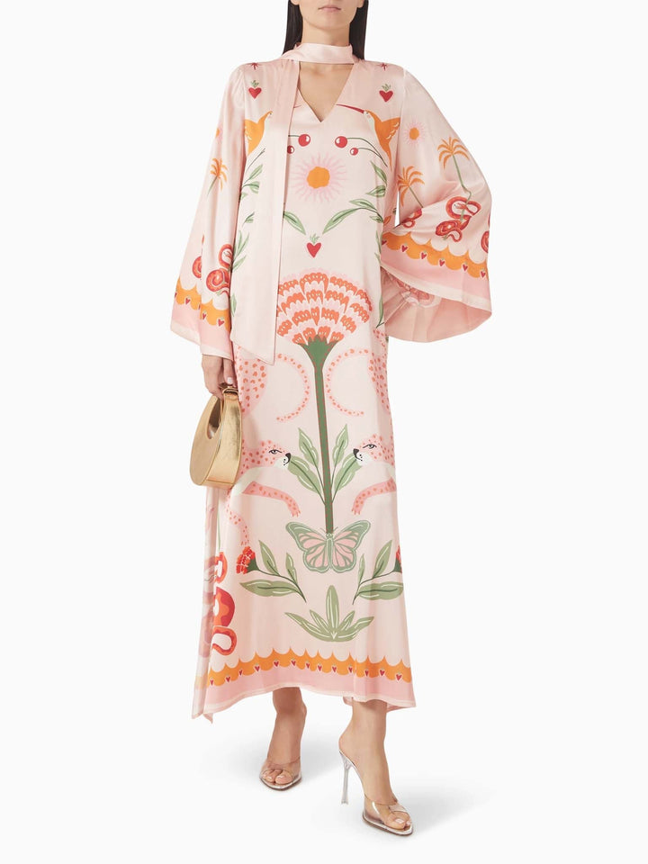 Azure Printed Maxi Dress