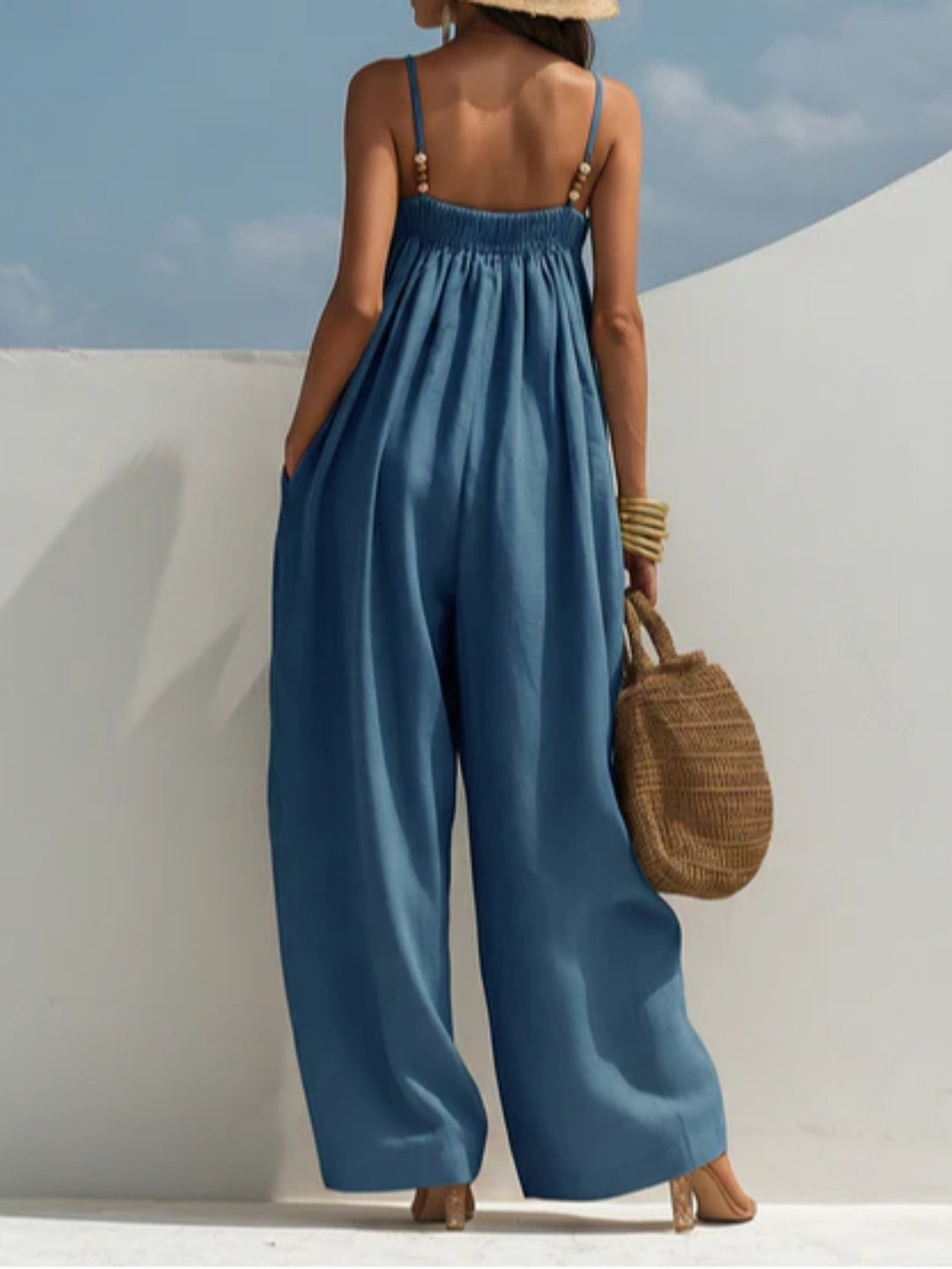 Maggie | Wide-Leg Denim Jumpsuit