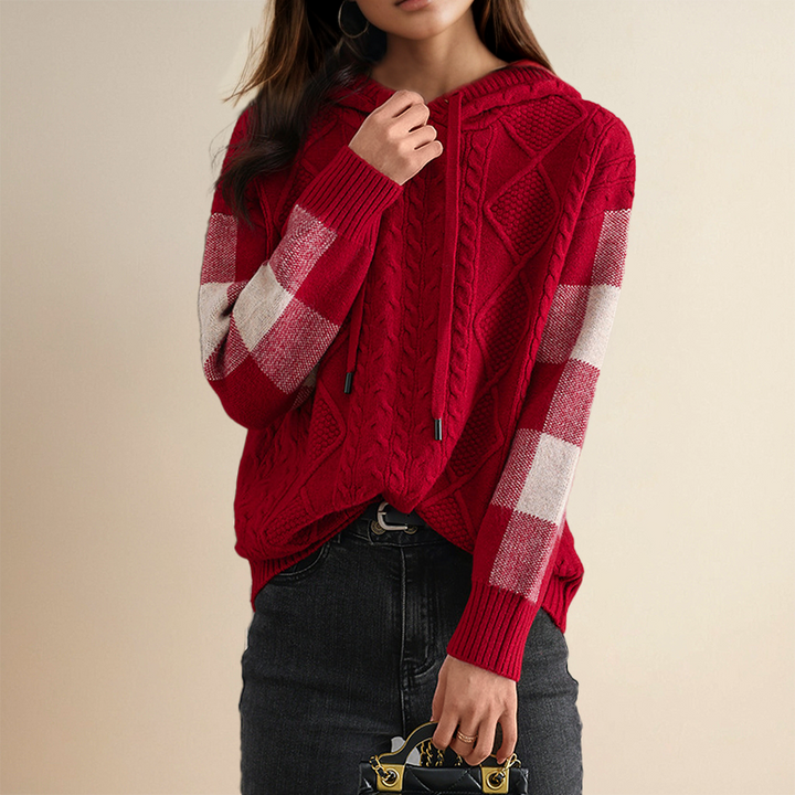 Emily | Cable-Knit Hooded Sweater
