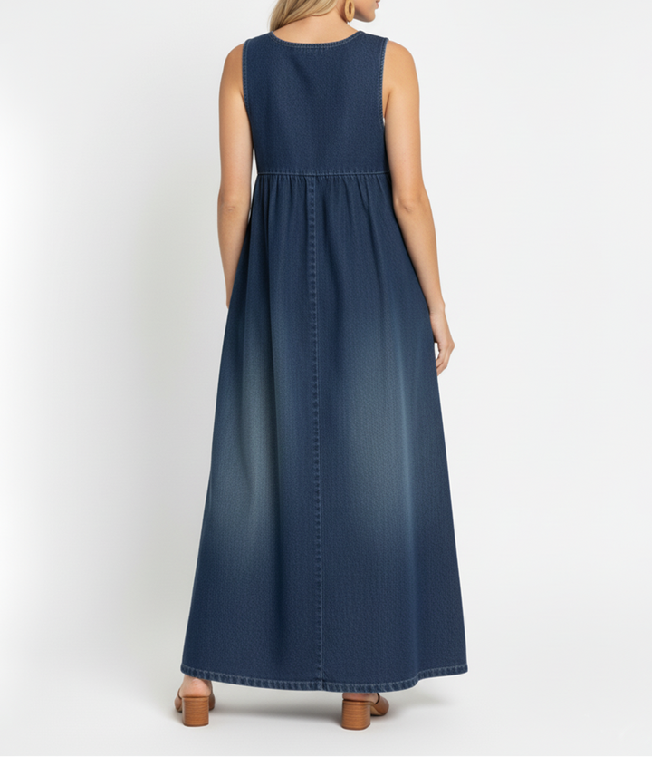 Ivy | Vintage Denim Maxi Dress