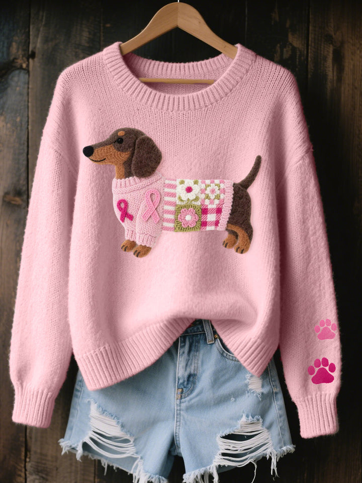 Naoni | Dachshund-Pattern Knit Sweater