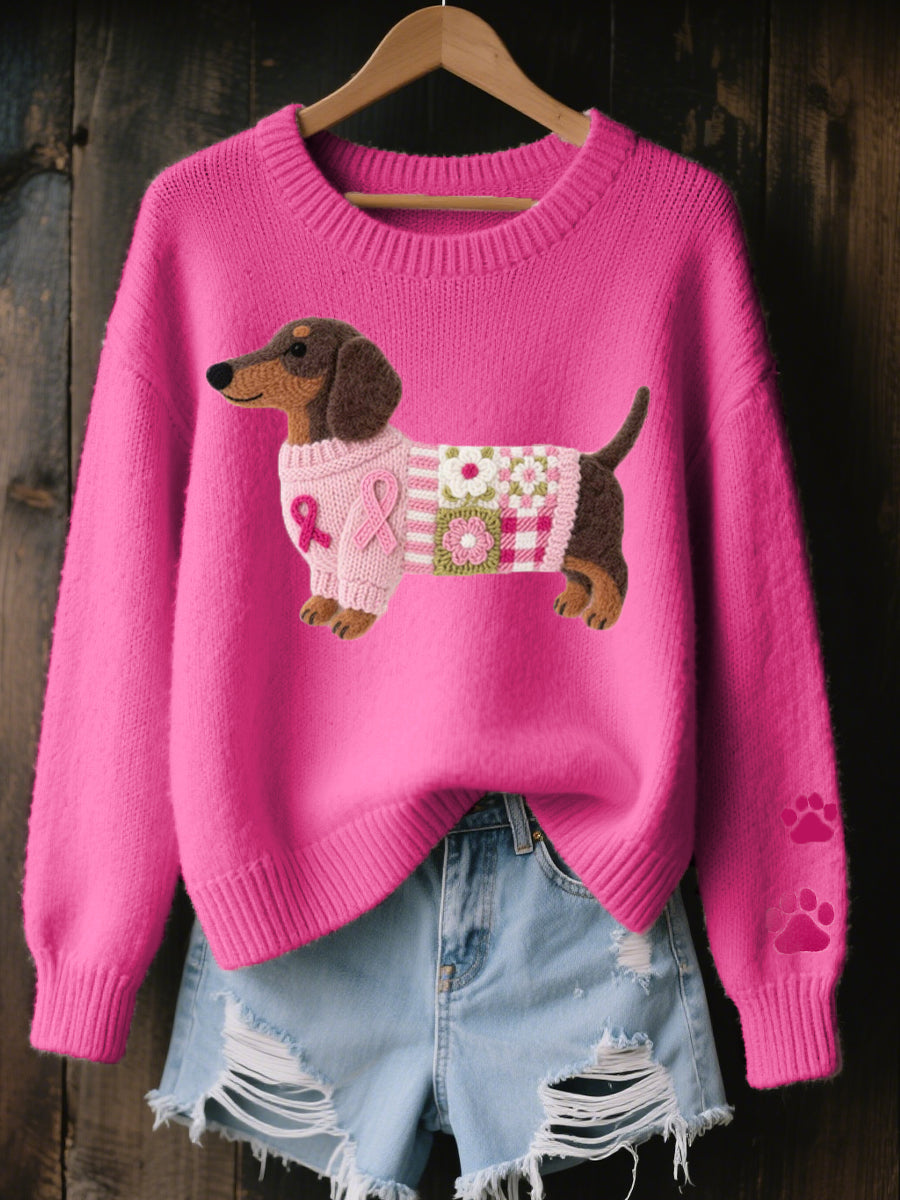 Naoni | Dachshund-Pattern Knit Sweater