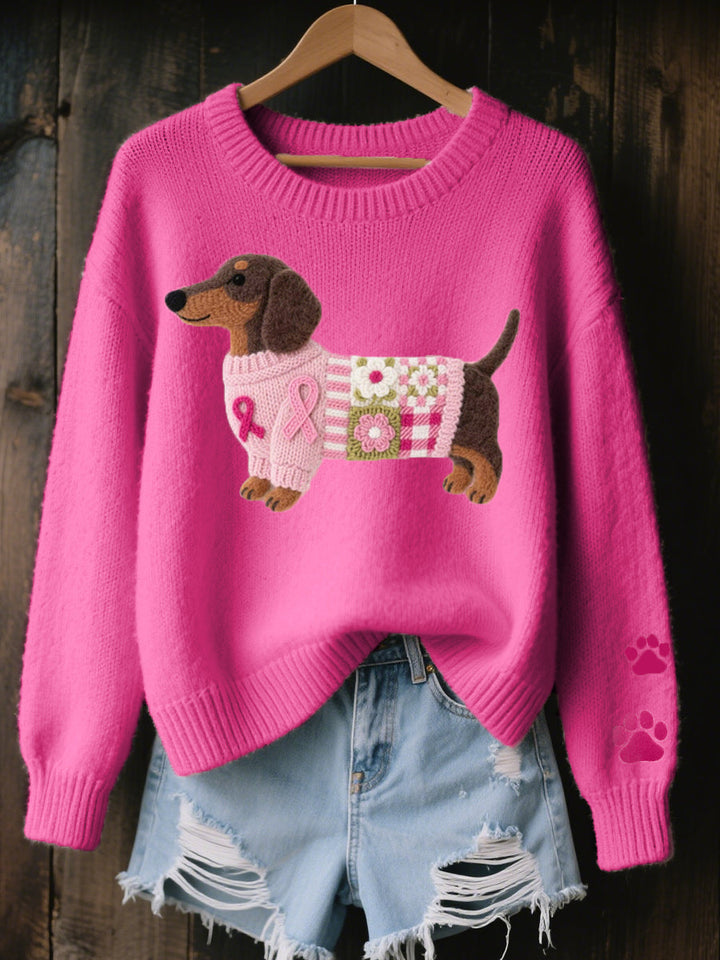 Naoni | Dachshund-Pattern Knit Sweater