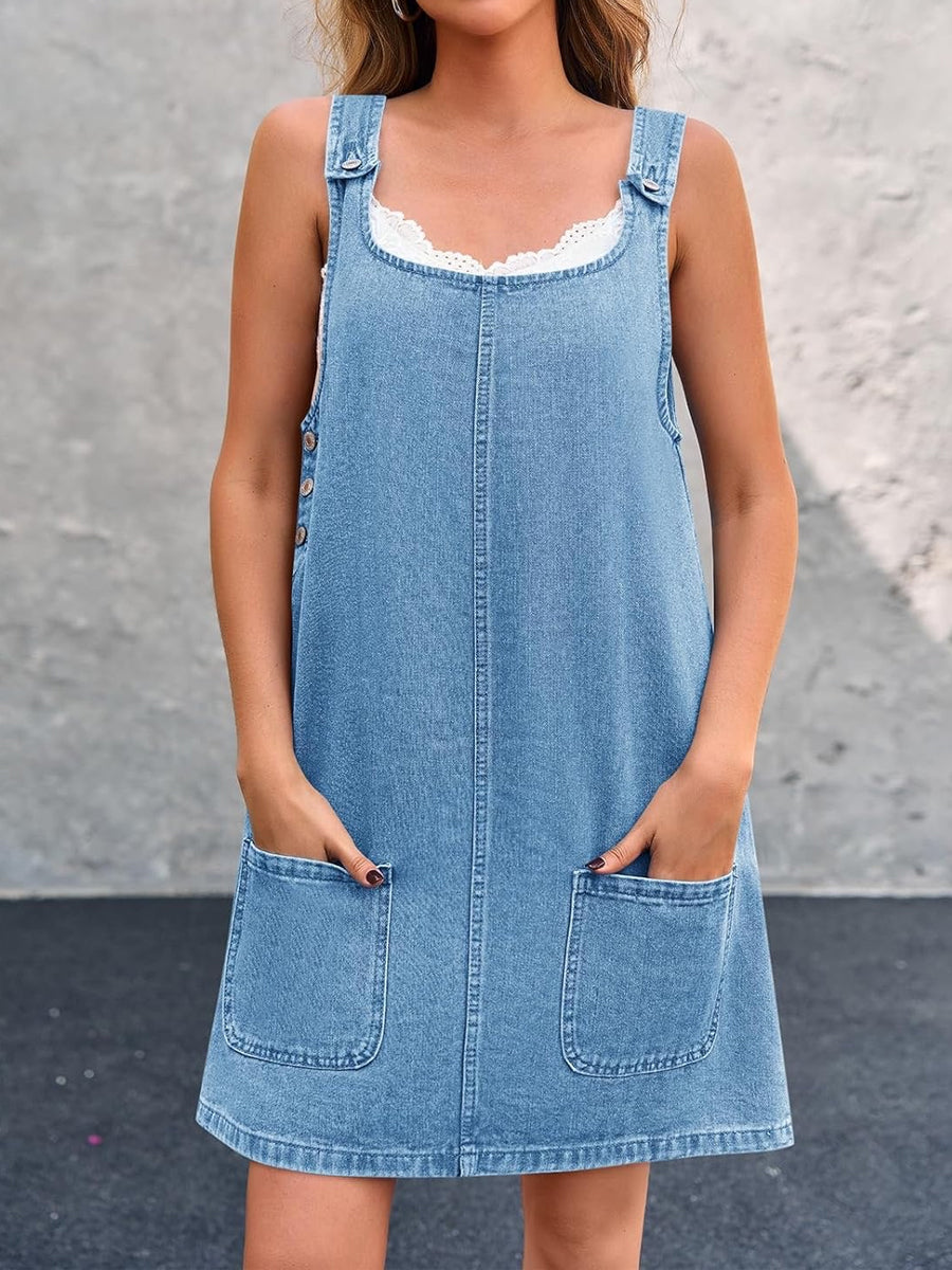 Iris | Casual Denim Strap Dress