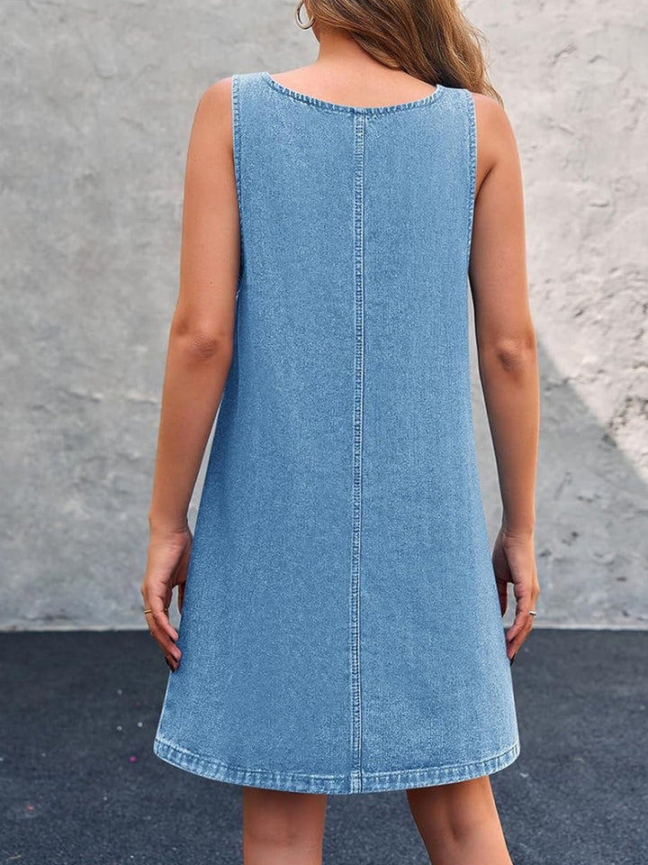 Iris | Casual Denim Strap Dress