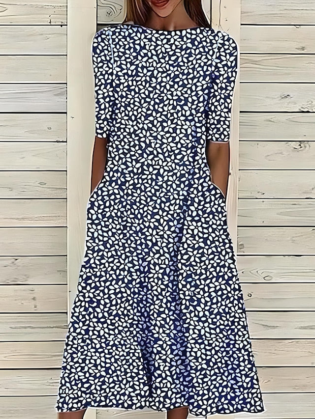 Ayla™ | Coastal Blossom Midi Dress